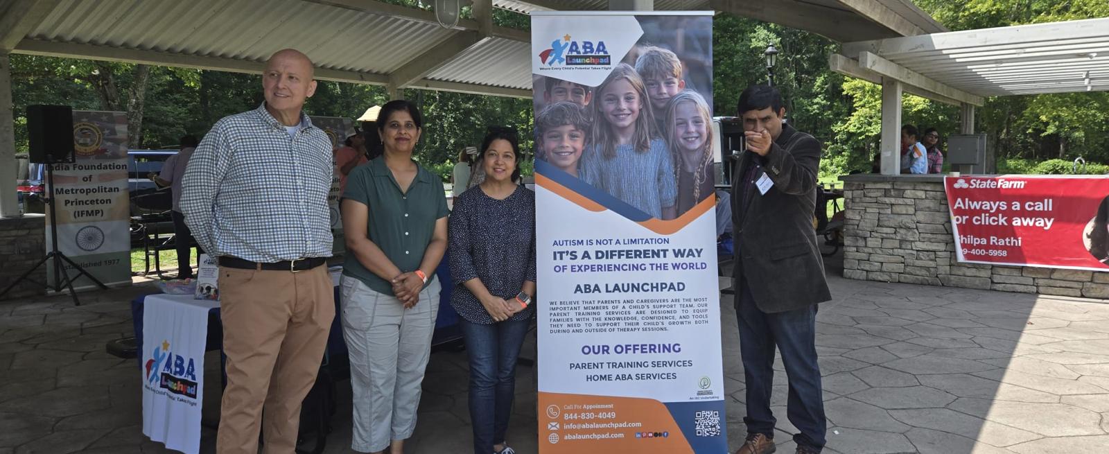 ABA Launchpad team with community members at a South Brunswick event